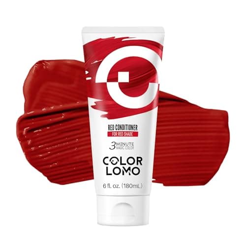 COLORLOMO Semi Permanent Hair Color - 6 oz Color Depositing Conditioner with Shea Butter & Almond Oil- Color Conditioner Depositing Hair Mask - Vegan, Paraben, Ammonia & Sulfate Free -Red - Image 1