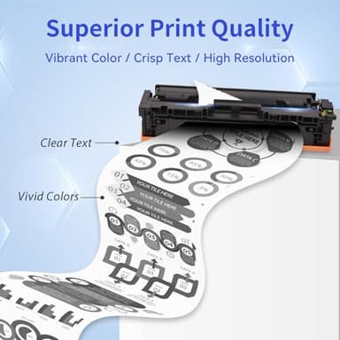 206A Black Toner Cartridge 2 Pack (with Chip) Compatible Replacement for HP 206A 206X for Color Laserjet Pro MFP M283fdw M283cdw M283fdn M282nw M255dw M255nw M283 M255 Printer W2110A W2110X High Yield - Image 4