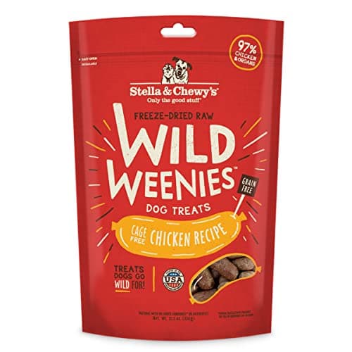 Stella & Chewy's Freeze-Dried Raw Wild Weenies Dog Treats - High-Protein Training Treats for Dogs & Puppies - All-Natural Chicken Recipe with 97% Meat & Organs - USA Made - 11.5 oz Bag - Image 1
