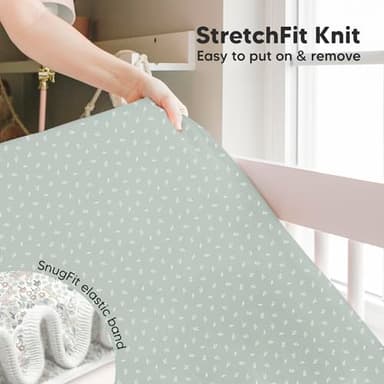KeaBabies 2-Pack Baby Crib Sheets for Boys, Girls - 52x28 Viscose Derived from Bamboo Toddler Bed Sheets Neutral, Fitted Crib Mattress Cover for Standard Baby Bedding, Soft & Cozy (Beach Day) - Image 6