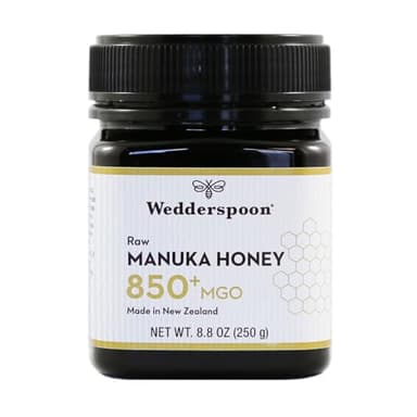 Wedderspoon Raw Premium Manuka Honey, 850+ MGO, 8.8 Oz, Unpasteurized New Zealand Honey, From Our Hives to Your Home - Image 1