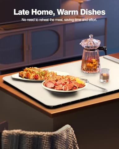 iTRUSOU Electric Warming Tray - Full Surface Heating,Rollable & Portable,Premium Silicone Nano-Material,3 Temperature Settings,Auto Shut-Off -Versatile Food Warmer for Gatherings,Parties,Everyday Use - Image 8
