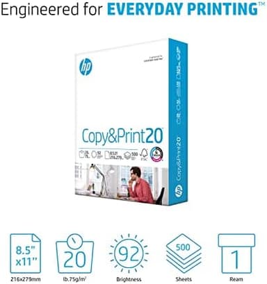 HP Printer Paper | 8.5 x 11 Paper | Copy &Print 20 lb | 1 Ream Case - 500 Sheets| 92 Bright | Made in USA - FSC Certified | 200060 - Image 4
