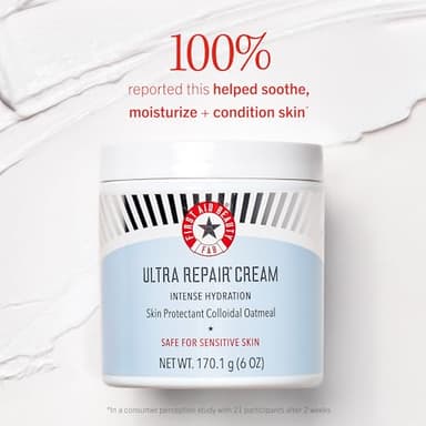 First Aid Beauty - Ultra Repair Cream, Intense Hydration Whipped Colloidal Oatmeal, Clinically Proven to Strengthen Skin Barrier in 7 Days & Helps Relieve Eczema, Luxury Moisturizer, 6 oz + Bonus, 2ct - Image 8