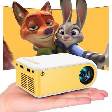 KSAN Mini Projector, Projector with WiFi and Bluetooth, 1080P Support Movie Projector with Built-in Speaker, Compatible with Smartphone, HDMI, USB, AV, Fire Stick, PS5 for Home, Bedroom, Outdoor Use - Image 9