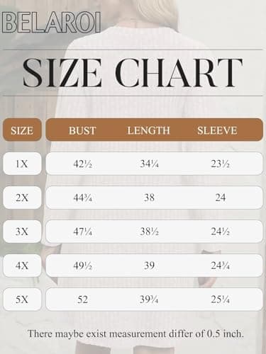 BELAROI Plus Size Sweater Dress Curvy Women Fall Dresses Winter V Neck Long Sleeve Pockets Tshirt Dress Loose Fit (2X, Apricot) - Image 7