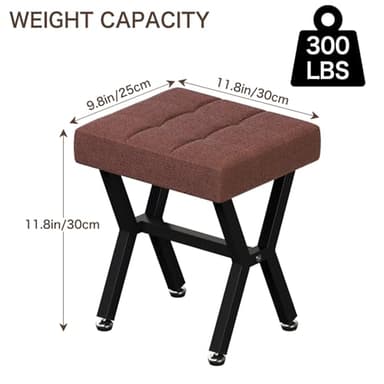 PROXRACER Modern Footstool Ottoman for Living Room & Bedroom, Small Rectangular Stool, Soft Cushion for Comfort, Versatile Storage Solution - Image 3