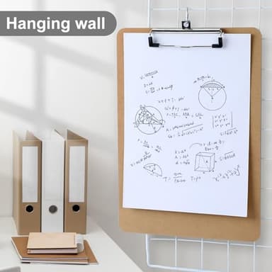 Macroclo Wood Clipboards Set of 8, Letter Size Hardboard Clip Board 8.5x11 for Classroom, Students, Kid, A4 Standard Size 9" x 12.5" with Low Profile Clip, Office & School Supply - Image 6