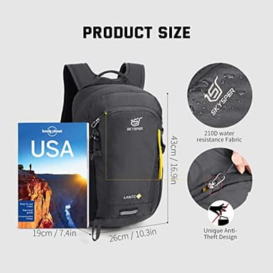 SKYSPER Small Hiking Backpack, 20L Lightweight Travel Backpacks Hiking Daypack for Women Men - Image 3
