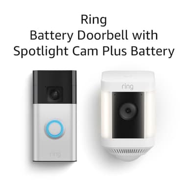 Ring Battery Doorbell with Ring Spotlight Cam Plus Battery (White) - Image 7