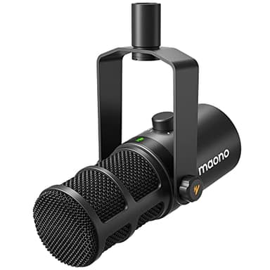 MAONO Dynamic Microphone, USB/XLR Podcast PC Microphone with Software, EQ,Tap-to-Mute, Headphone Jack, Gain Knob & Volume Control, Studio Mic for Broadcast, Recording, Streaming & Gaming (PD400X) - Image 1