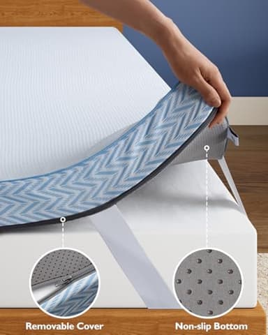 BedStory Extra Firm Mattress Topper Full - 4 Inch High Density Memory Foam Bed Toppers for Back Pain Relief and Motion Isolation - Removable Washable Cover, CertiPUR-US Certified - Image 5