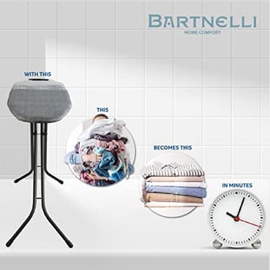 Bartnelli by Rorets Classic Ironing Board with New Patent EZ-Glide Technology, Made in Europe, Premium Iron Board with Iron Rest, 4 Layer Cover, 13x43 Surface, Height Adjustable to 36", 4 Steel Legs - Image 7