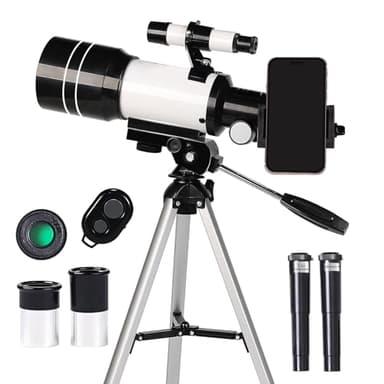 Telescope for Kids Beginners, Telescope for Kids 8-12, High Power 70mm Aperture 300mm Focal Length Astronomical Scope - Image 1