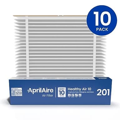 AprilAire 201 Replacement Furnace Filter for AprilAire 2200, 2250 or Space-Gard 2200, 2250 Whole-House Air Purifiers - MERV 10, 20x25x6 Air Filter (Pack of 10) - Image 2