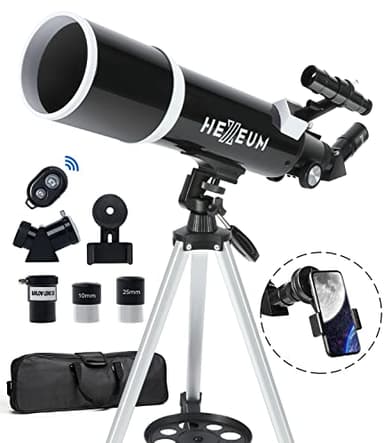 Telescope for Adults & Beginner Astronomers - 80mm Aperture 600mm Fully Multi-Coated High Transmission Coatings with AZ Mount Tripod Phone Adapter, Carrying Bag, Wireless Control. - Image 1