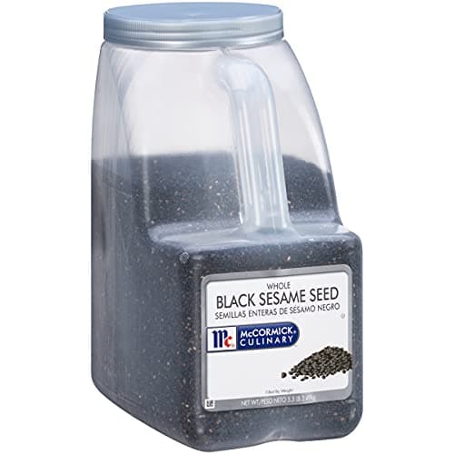 McCormick Culinary Whole Black Sesame Seed, 5.5 lb - One 5.5 Pound Container of Bulk Black Sesame Seeds for Cooking, Perfect for Asian-Inspired Dishes - Image 1