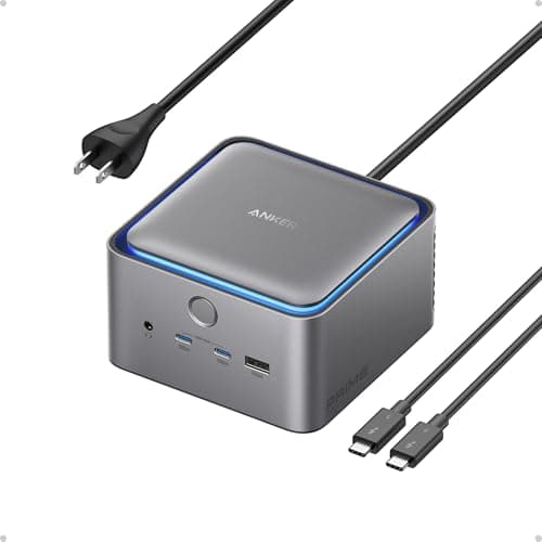 Anker Prime TB5 Docking Station, 14-in-1 Thunderbolt 5 Dock with 120Gbps Max Transfer, Thunderbolt Dock with 140W Max Charging, Cooling System, Ambient Lighting, Up to 8K for TBT 5/4 Laptops - Image 1