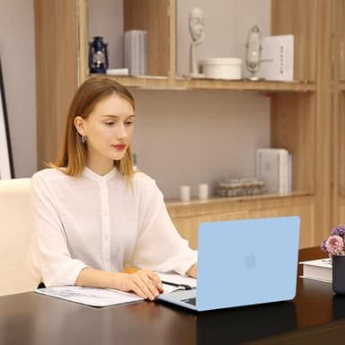 MOSISO Compatible with MacBook Air 13 inch Case 2025 2024 2023 2022 M4 A3240 M3 A3113 M2 A2681, Plastic Hard Shell&Keyboard Cover&Screen Film&Type C for MacBook Air 13.6 inch Case, Air Blue - Image 6