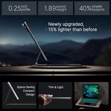 typecase Keyboard Case for iPad Air 13(M3 2025 / M2 2024) and iPad Pro 12.9 (6th, 5th, 4th, 3rd Gen),Magic Keyboard for iPad Pro 12.9,Keyboard Case with Multi-Touch Trackpad, 11 Colors Backlight,Black - Image 5