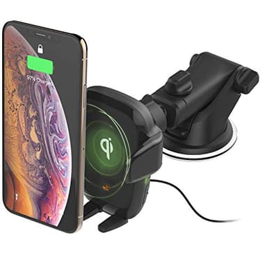 iOttie Auto Sense Qi Wireless Car Charger - Automatic Clamping Dashboard Phone Mount with Wireless Charging for Google Pixel, iPhone, Samsung Galaxy, Huawei, LG, and other Smartphones. - Image 1