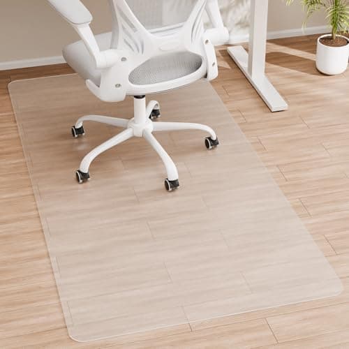 HOMEK Office Chair Mat for Hardwood Floor, 72" x 36" Clear Computer/Desk Chair Mat for Hard Floor, Thicker, Easy Glide, Non-Slip, Protects Hard Surfaces from Scratches, Ideal for Home or Office - Image 1