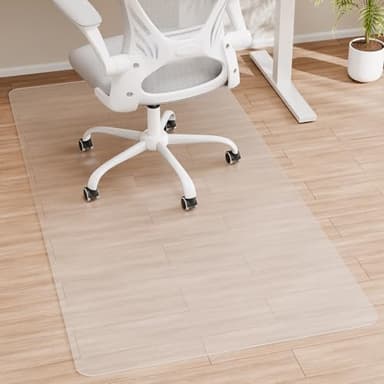 HOMEK Office Chair Mat for Hardwood Floor, 72" x 36" Clear Computer/Desk Chair Mat for Hard Floor, Thicker, Easy Glide, Non-Slip, Protects Hard Surfaces from Scratches, Ideal for Home or Office - Image 1
