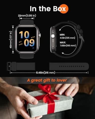 Smart Watches for Men Fitness Tracker: 1.85" Smart watch with 1000 mAh 100 Day+Battery Life Make/Recive Call Heart Rate Blood Pressure SpO2 Sleep Monitor 120+ Sport Mode 5ATM for iPhone Android Phones - Image 8