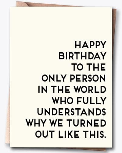 Hqulpr Funny Happy Birthday Cards for Sister & & Mom & Brother & Men & & Women, Best Firend, Greeting Card=7in x 5in(Folded), Envelope = 7.5in x 5.5in - Image 1