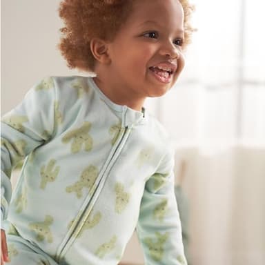 Gerber Baby Boy's Flame Resistant Fleece Footless Pajamas 3-Pack, Fox - Image 5
