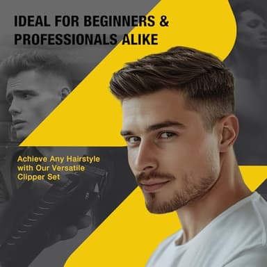 SUPRENT Mens Hair Clipper-Rechargeable Hair Cutting Kits with LED Display, Cordless Hair Clipper for Home Use & Barbers (Black) - Image 6