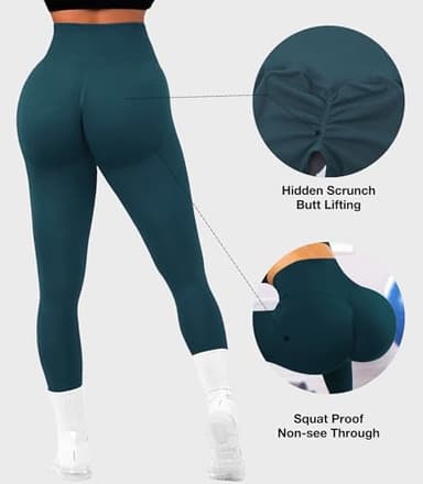 JGS1996 Hidden Scrunch Butt Lifting Leggings for Women Tummy Control High Waisted Workout Gym Seamless Impact Yoga Pants - Image 2