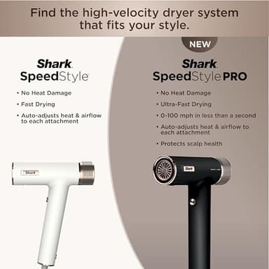 Shark SpeedStyle Pro Professional Performance High-Velocity Hair Dryer System with Scalp Shield and IQ Speed Styling & Drying Suite, Straight and Wavy Hair, Lightweight, Ionic, No Heat Damage, HD731 - Image 10