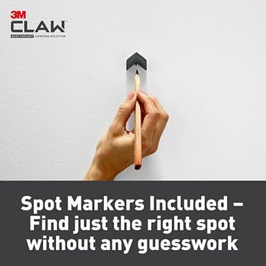 3M CLAW(TM) 65 lb. Drywall Picture Hanger With Spot Markers, Heavyweight Hanging Solution for Room Decor and Office Decor, Including Mirrors or Large Art – 3 Pack - Image 6