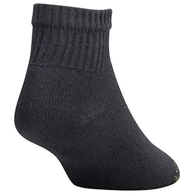 GOLDTOE Men's 656P Cotton Ankle Athletic Socks, Multipairs, Black (6-Pairs), Large - Image 4