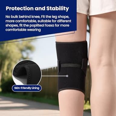 JOMVD Knee Brace for Knee Pain, Meniscus Tear, Adjustable Knee Support with Side Spring Stabilizers for Meniscus Tear, Arthritis, Patella Stability, Knee Pain Relief, Women and Men - Image 5