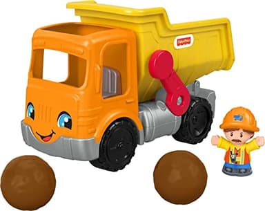 Fisher-Price Little People Toddler Construction Toy Work Together Dump Truck with Music & Sounds for Pretend Play Kids Ages 1+ Years - Image 1