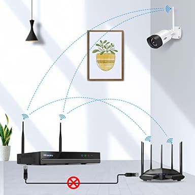 【Wireless Pro,Plug & Play】 Hiseeu 2.5K 5MP WiFi Security Camera System Outdoor,Expandable 16CH 8MP NVR, 1TB HDD,Spotlight,2 Way Audio, IP66 Waterproof, Motion Alert, DC Power Plug-in, 24/7 Recording - Image 8