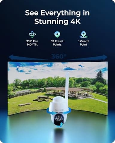 REOLINK 4K LTE Cellular Security Camera Wireless Outdoor, No WiFi, 3G/4G LTE, Solar Powered, SIM Card+32GB SD Card Included, Color Night Vision, Local/Cloud Storage, Go PT Ultra+SP, Updated Version - Image 2