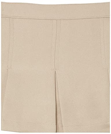 Nautica Girl's School Uniform Pleated Pull-on Scooter Skirt with Undershorts, Knit Waistband, Khaki 629, 3T - Image 2