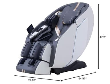 MassaMAX 4D Full Body Massage Chair with Zero Gravity, Extendable Footrest, SL Track, 15 Modes, AI Voice Control, Yoga Stretch, Foot Rollers, and Waist & Calves Heating Comfort with Cover (White) - Image 3