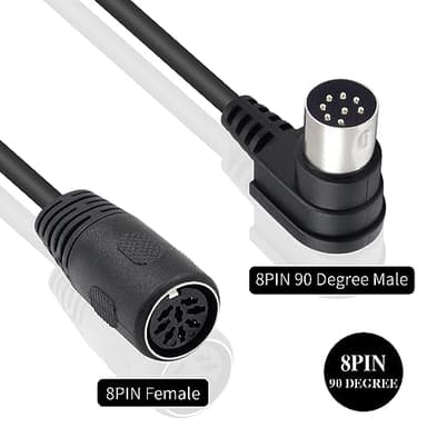 Poyiccot 8 PIN DIN Extension Cable, 3.3ft, Male to Female, Compatible with B&O Systems, PowerLink MK2, Monster Clarity HD, Tur-bograft 16 Controller - Image 2