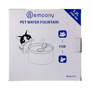 Cat Water Fountain: 108oz/3.2L Cat Fountain Super Silent Pet Drinking Dispenser - Water Fountains for Kitty Indoor - Quiet Pump and Faucet Design - Suitable for Cats and Dogs - BEMOONY - Image 10