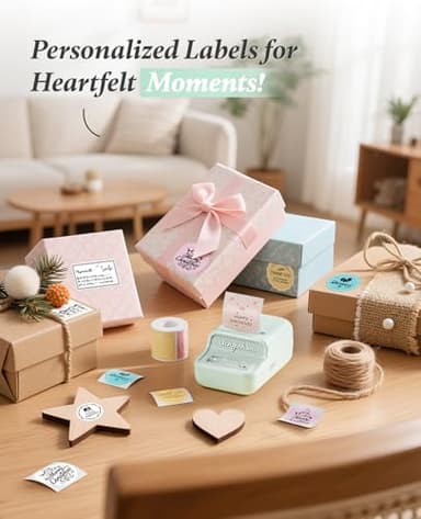 NIIMBOT B21 Label Printer,Bluetooth Thermal Label Maker,Ideal for Home Organization,Business,Ofice,50x30mm Labels,230Pcs(Mint Green) - Image 4