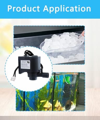 AP1200 AC120V Ice Maker Water Pump Fits for HZB-30F,HZB-38F,HZB-32,HZB-45,HZB-65,HZB-90,HZB-120,HZB-160 Ice Maker,Commercial Large Flow Water Pump,60Hz 0.13A, Hmax: 0.8m - Image 5