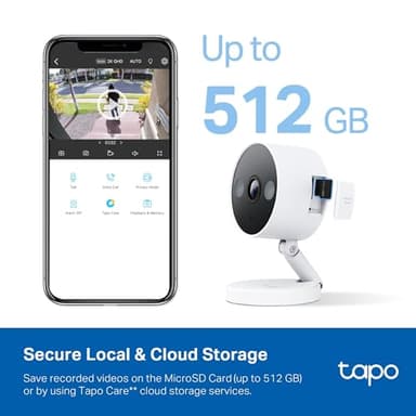 Tapo by TP-Link 2K QHD Security Camera Indoor/Outdoor, 2024 PCMag Editor's Choice, Color Night Vision, Free Person/Pet/Vehicle Detection, Baby Monitor, Local/Cloud Storage, IP66, Dual-Spotlight(C120) - Image 3
