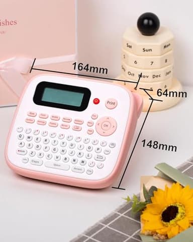 Vixic Pink Label Maker, D210S Label Maker with Tapes Waterproof, Handheld Label Makers Labeler Includes USB-C for Power, Easy-to-Read Screen, Multiple Fonts Icons Frames for Home Office Organization - Image 9