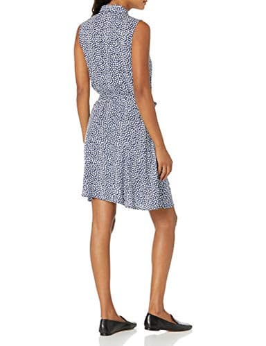 Amazon Essentials Women's Sleeveless Relaxed-Fit Woven Shirt Dress, Blue White Petal, Medium - Image 2