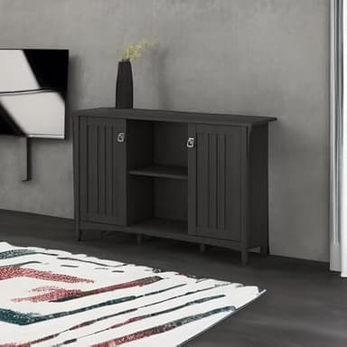 Bush Furniture Salinas Accent Storage Cabinet with Doors in Vintage Black - Image 6