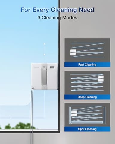 ECOVACS WINBOT Mini Window Cleaning Robot - Compact Design, Dual Nozzles with Ultrasonic Spray, 9-Stage Protection System, Intelligent Path Planning, 3 Cleaning Modes, Anti-Slipping System - Image 8